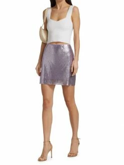 Alice + Olivia Elana Metallic Miniskirt -Alice + Olivia Sales unnamed file 2289