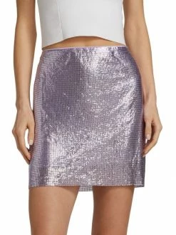 Alice + Olivia Elana Metallic Miniskirt -Alice + Olivia Sales unnamed file 2290