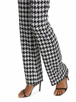 Alice + Olivia Olivia Flared Checkered Pants -Alice + Olivia Sales unnamed file 2300