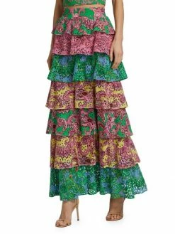 Alice + Olivia Jia Tiered Paisley Maxi Skirt -Alice + Olivia Sales unnamed file 2304