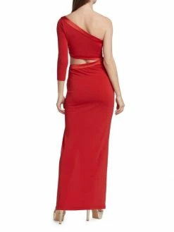 Alice + Olivia Michele One-Shoulder Cut Out Gown -Alice + Olivia Sales unnamed file 2313