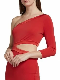 Alice + Olivia Michele One-Shoulder Cut Out Gown -Alice + Olivia Sales unnamed file 2314