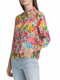 Alice + Olivia Willa Floral Button-Up Top -Alice + Olivia Sales unnamed file 2319