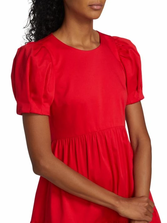 Alice + Olivia Ann Curved Empire-Waist Tiered Minidress 8 Alice + Olivia Ann Curved Empire-Waist Tiered Minidress - Image 6