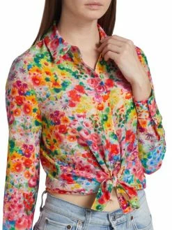 Alice + Olivia Willa Floral Button-Up Top -Alice + Olivia Sales unnamed file 2321