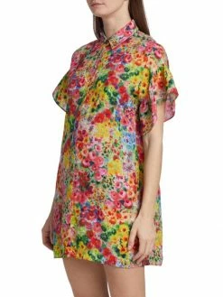 Alice + Olivia Jude Floral Button-Front Shirtdress -Alice + Olivia Sales unnamed file 2333