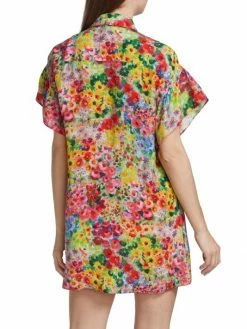 Alice + Olivia Jude Floral Button-Front Shirtdress -Alice + Olivia Sales unnamed file 2334