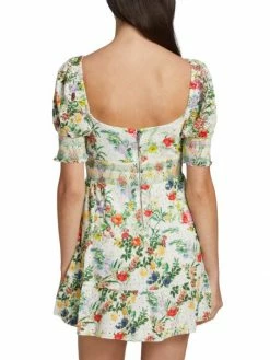 Alice + Olivia Kristie Floral Puff-Sleeve Minidress -Alice + Olivia Sales unnamed file 2341