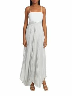 Alice + Olivia Despina Metallic Pleated Maxi Dress 10 Alice + Olivia Despina Metallic Pleated Maxi Dress -Alice + Olivia Sales unnamed file 2345