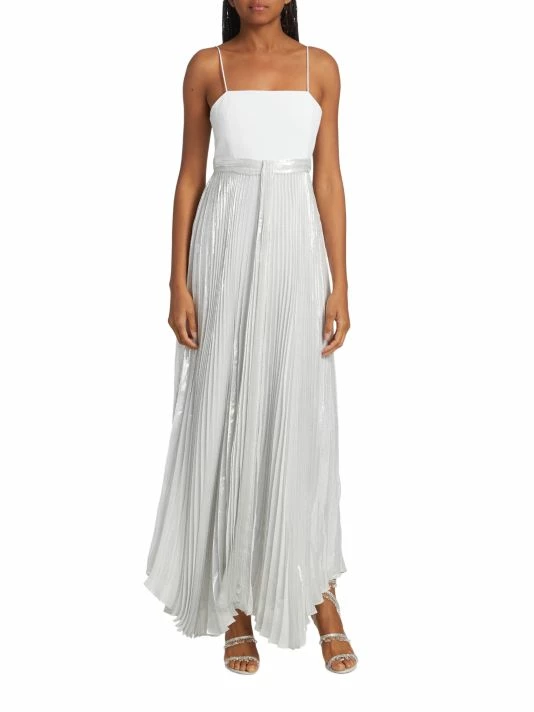 Alice + Olivia Despina Metallic Pleated Maxi Dress 4 Alice + Olivia Despina Metallic Pleated Maxi Dress - Image 2