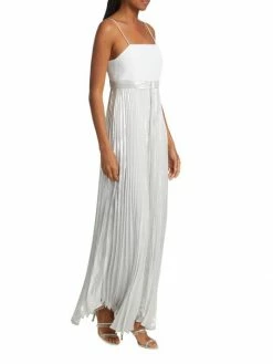 Alice + Olivia Despina Metallic Pleated Maxi Dress 12 Alice + Olivia Despina Metallic Pleated Maxi Dress -Alice + Olivia Sales unnamed file 2347