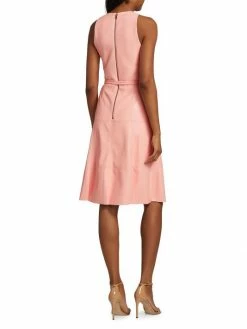 Alice + Olivia Leandra Braided Belt Vegan Leather Midi Dress -Alice + Olivia Sales unnamed file 2369