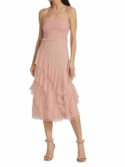 Alice + Olivia Jocelyn Ruffle Midi-Dress 4 Alice + Olivia Jocelyn Ruffle Midi-Dress - Image 2