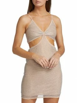 Alice + Olivia Havana Crystal-Embellished Mesh Minidre -Alice + Olivia Sales unnamed file 2388