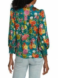 Alice + Olivia Sheila Floral Satin Blouse -Alice + Olivia Sales unnamed file 2404
