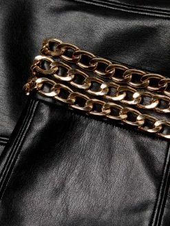 Alice + Olivia Rizo Faux Leather Chain Miniskirt -Alice + Olivia Sales unnamed file 2458