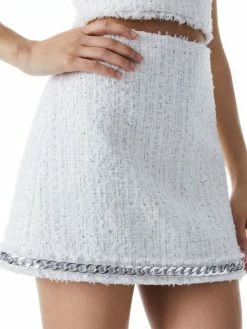 Alice + Olivia Elena Chain Tweed Miniskirt 11 Alice + Olivia Elena Chain Tweed Miniskirt -Alice + Olivia Sales unnamed file 2468