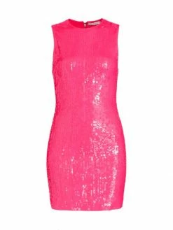 Alice + Olivia Delora Sequin Sleeveless Minidress