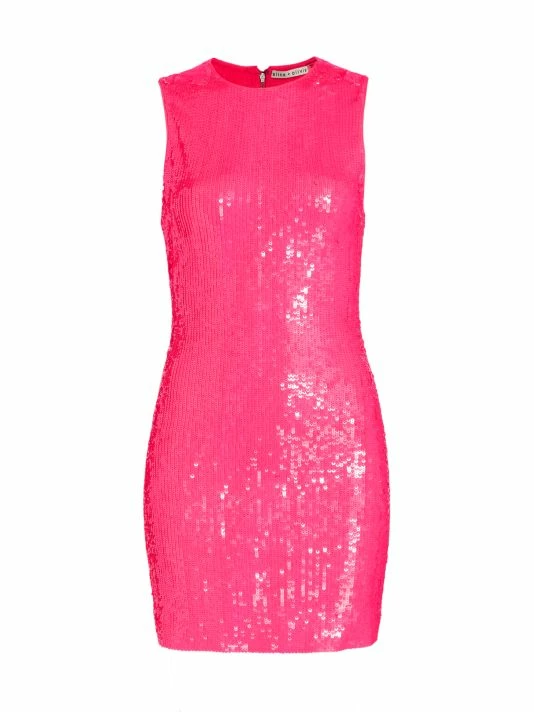 Alice + Olivia Delora Sequin Sleeveless Minidress 3 Alice + Olivia Delora Sequin Sleeveless Minidress