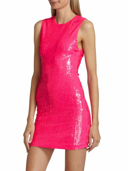 Alice + Olivia Delora Sequin Sleeveless Minidress 6 Alice + Olivia Delora Sequin Sleeveless Minidress - Image 4