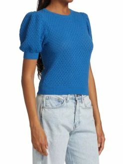 Alice + Olivia Risa Puff-Sleeve Textured Sweater 12 Alice + Olivia Risa Puff-Sleeve Textured Sweater -Alice + Olivia Sales unnamed file 2479