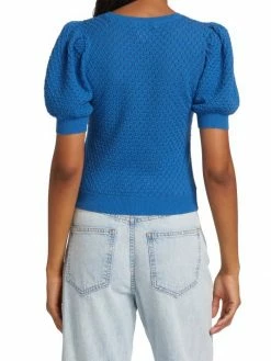 Alice + Olivia Risa Puff-Sleeve Textured Sweater 13 Alice + Olivia Risa Puff-Sleeve Textured Sweater -Alice + Olivia Sales unnamed file 2480