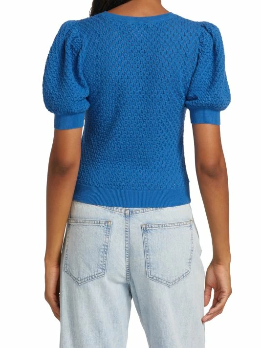 Alice + Olivia Risa Puff-Sleeve Textured Sweater 7 Alice + Olivia Risa Puff-Sleeve Textured Sweater - Image 5