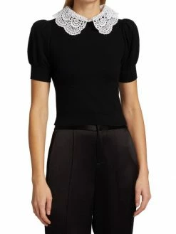 Alice + Olivia Chase Eyelet Collar Sweater -Alice + Olivia Sales unnamed file 25