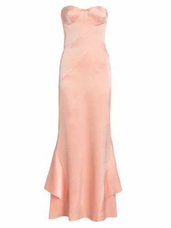 Alice + Olivia Phaedra Satin Bustier Gown