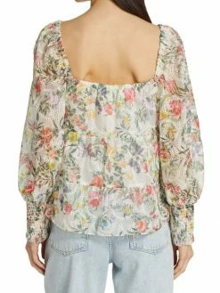 Alice + Olivia Rowa Square-Neck Eyelet Lace Top -Alice + Olivia Sales unnamed file 2534