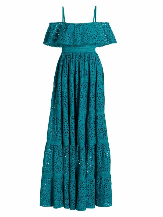 Alice + Olivia Kia Eyelet Off-The-Shoulder Maxi Dress 3 Alice + Olivia Kia Eyelet Off-The-Shoulder Maxi Dress