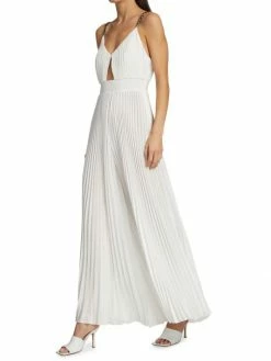 Alice + Olivia Pleated Chain-Strap Jumpsuit -Alice + Olivia Sales unnamed file 2556
