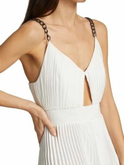 Alice + Olivia Pleated Chain-Strap Jumpsuit -Alice + Olivia Sales unnamed file 2558