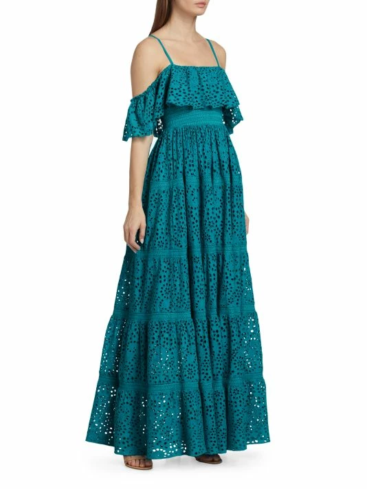 Alice + Olivia Kia Eyelet Off-The-Shoulder Maxi Dress 5 Alice + Olivia Kia Eyelet Off-The-Shoulder Maxi Dress - Image 3