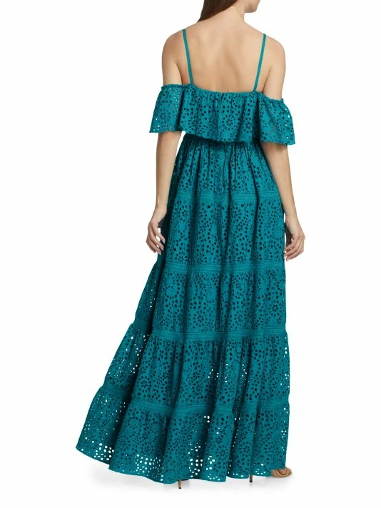 Alice + Olivia Kia Eyelet Off-The-Shoulder Maxi Dress 7 Alice + Olivia Kia Eyelet Off-The-Shoulder Maxi Dress - Image 5