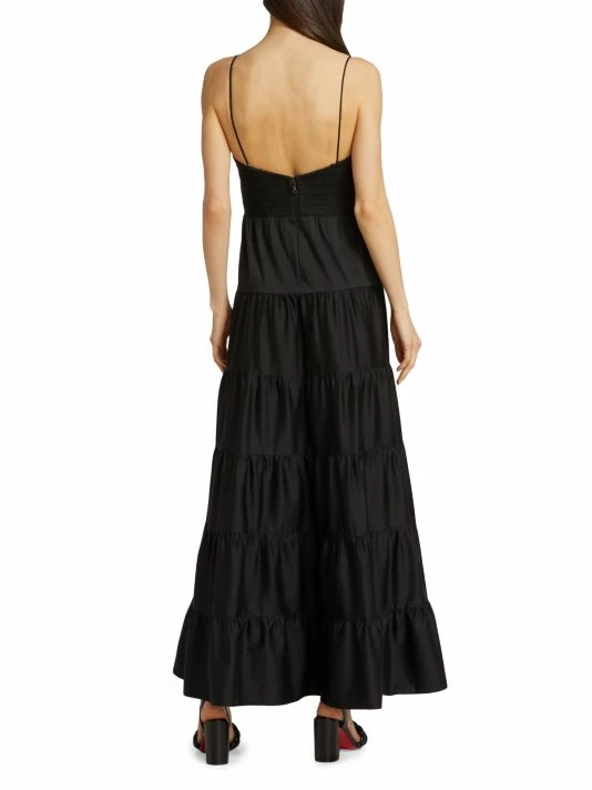 Alice + Olivia Jori Lace-Up Cotton-Blend Maxi Dress 7 Alice + Olivia Jori Lace-Up Cotton-Blend Maxi Dress - Image 5