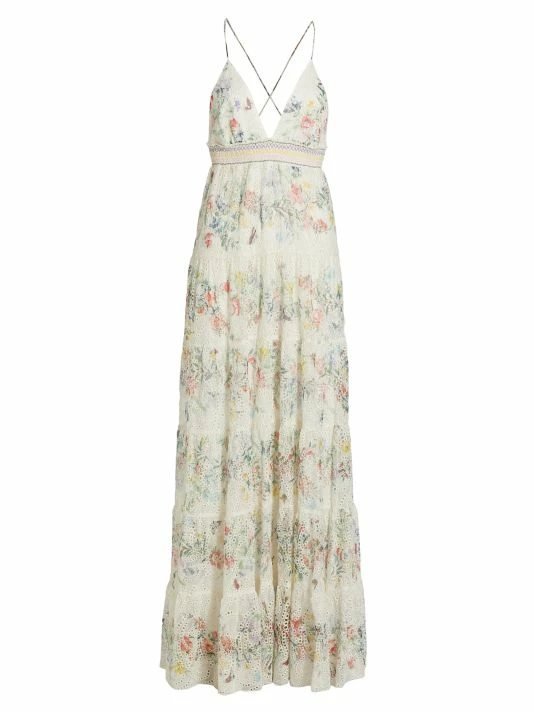 Alice + Olivia Karolina Smocked Tiered Maxi Dress 3 Alice + Olivia Karolina Smocked Tiered Maxi Dress