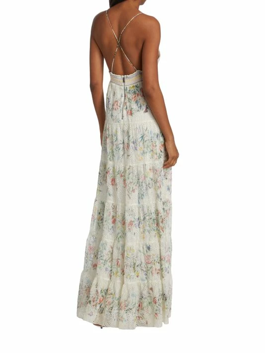 Alice + Olivia Karolina Smocked Tiered Maxi Dress 7 Alice + Olivia Karolina Smocked Tiered Maxi Dress - Image 5