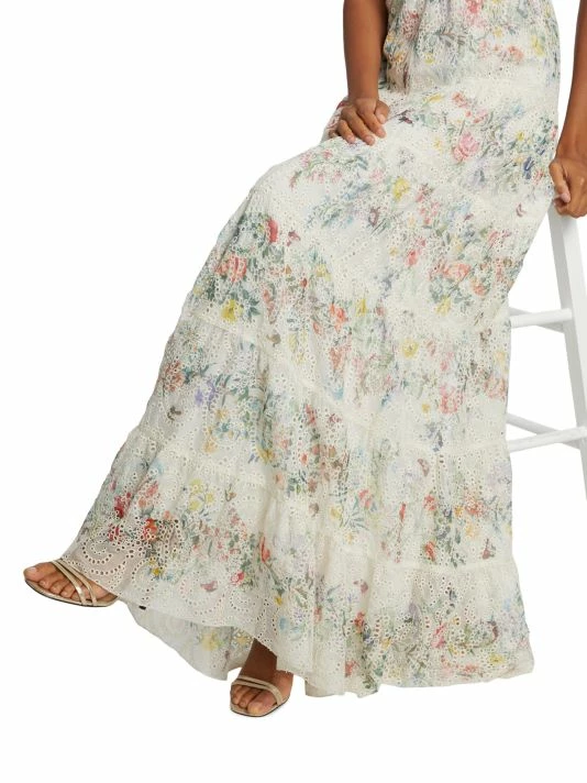 Alice + Olivia Karolina Smocked Tiered Maxi Dress 8 Alice + Olivia Karolina Smocked Tiered Maxi Dress - Image 6