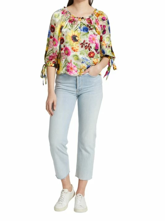 Alice + Olivia Alta Photographic Flower Top 4 Alice + Olivia Alta Photographic Flower Top - Image 2