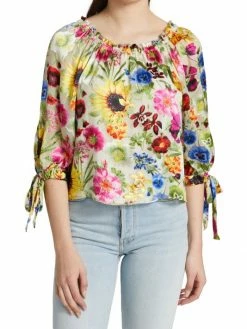 Alice + Olivia Alta Photographic Flower Top 11 Alice + Olivia Alta Photographic Flower Top -Alice + Olivia Sales unnamed file 2621
