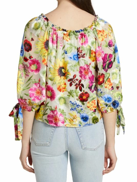 Alice + Olivia Alta Photographic Flower Top 7 Alice + Olivia Alta Photographic Flower Top - Image 5
