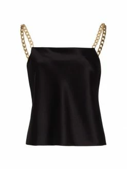 Alice + Olivia Harmony Draped Tank Top Black -Alice + Olivia Sales unnamed file 2635
