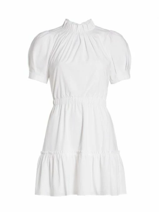 Alice + Olivia Vida Puff-Sleeve Tiered Minidress -Alice + Olivia Sales unnamed file 2644