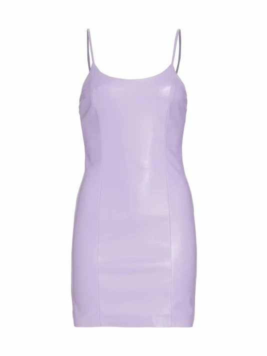 Alice + Olivia Nelle Vegan Leather Minidress 3 Alice + Olivia Nelle Vegan Leather Minidress
