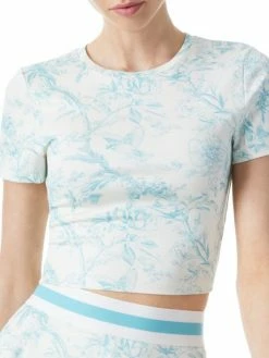 Alice + Olivia Cindy Printed Cotton Crop Tee -Alice + Olivia Sales unnamed file 2669
