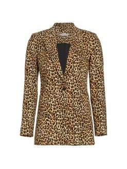 Alice + Olivia Breann Leopard Stretch Blazer