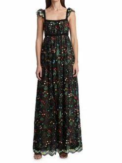 Alice + Olivia Mckenna Embroidered Empire Waist Gown -Alice + Olivia Sales unnamed file 2688