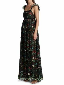 Alice + Olivia Mckenna Embroidered Empire Waist Gown -Alice + Olivia Sales unnamed file 2689