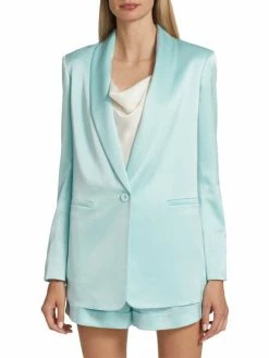 Alice + Olivia Yuriko Satin Shawl Blazer -Alice + Olivia Sales unnamed file 2695